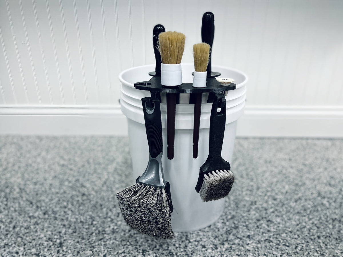 BucketCaddy - Wheel, Tire, & Detailing Brush Organizer for 5-gallon and 6-gallon Car Wash Buckets