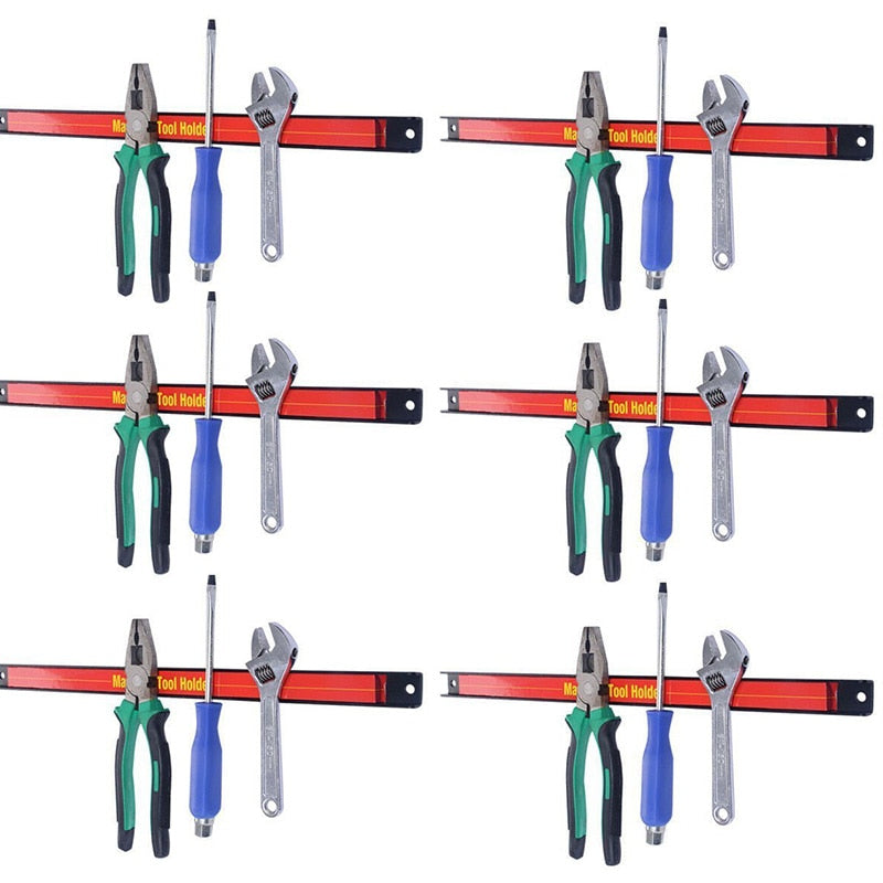 8 12 18 24 Magnetic Tool Holder Bar Organizer Racks for Connecting Strips Tools in the Garage and Workshop