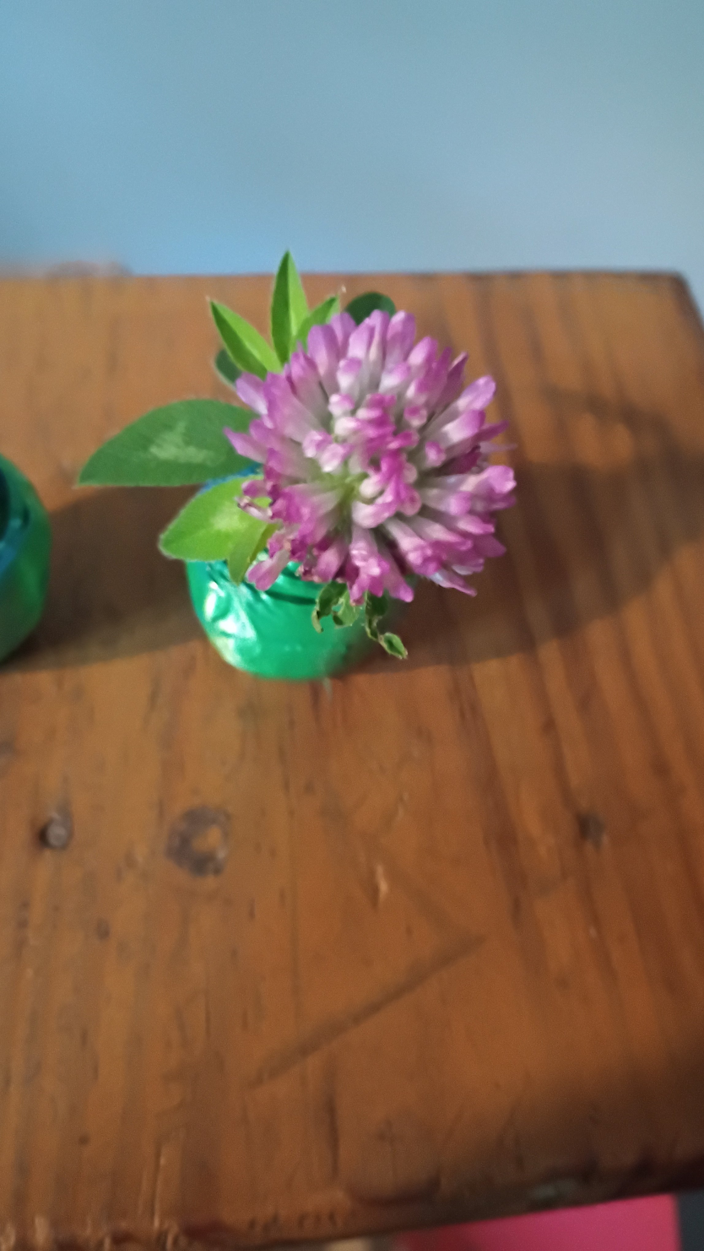 Mini 3D Printed Bud Vase – Silk Iridescent Teal – Small Wildflower Vase